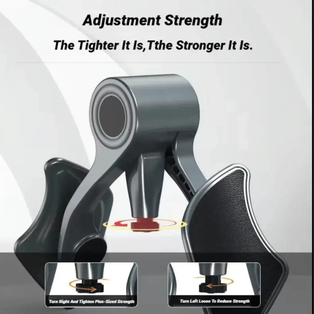 Pelvic device with adjustable strength feature on a gray background