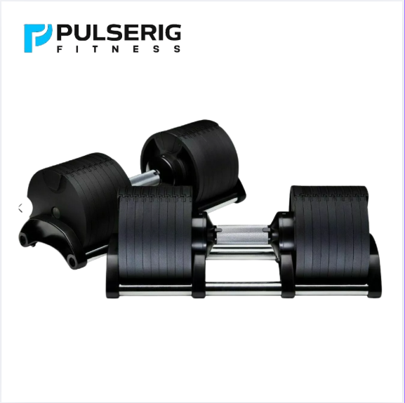 Pulserig Adjustable Dumbbells Pair 32kg x 2 64KG PulseRig Fitness