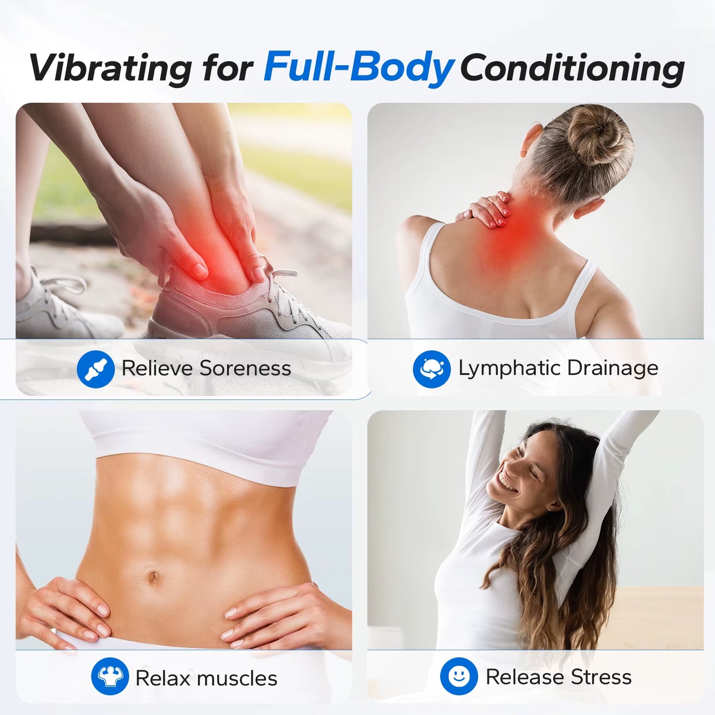 Vibration Plate Exercise Machine Whole Body Workout Power Vibrate Fitness Platform Vibration Plate Weight Loss & Shaping & benefits
