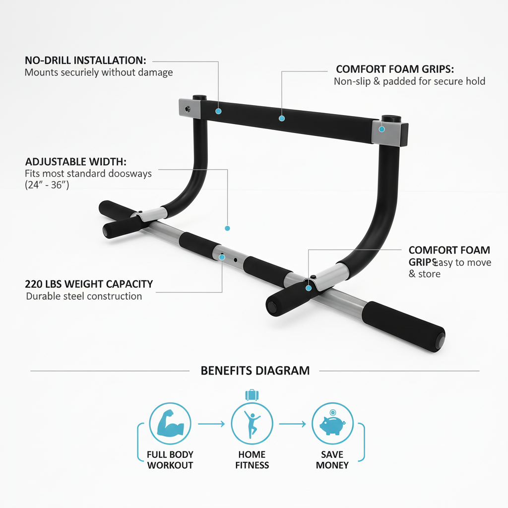 Pull-Up Bar Features Benefits Diagram