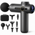 Pulserig 99-speed massage gun with multiple attachments and LED display for deep tissue muscle recovery