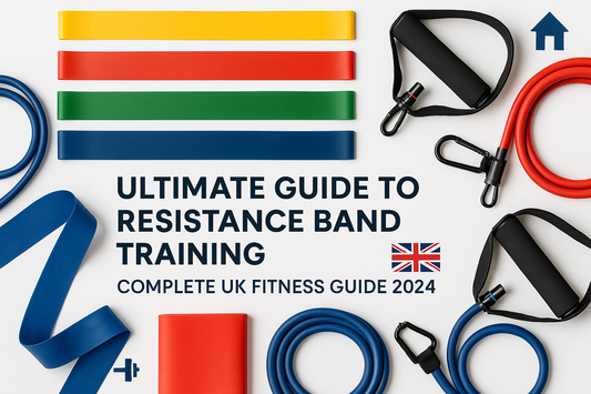 Resistance bands UK training guide - loop bands, tube bands with handles, therapy bands for home gym workouts and fitness exercises