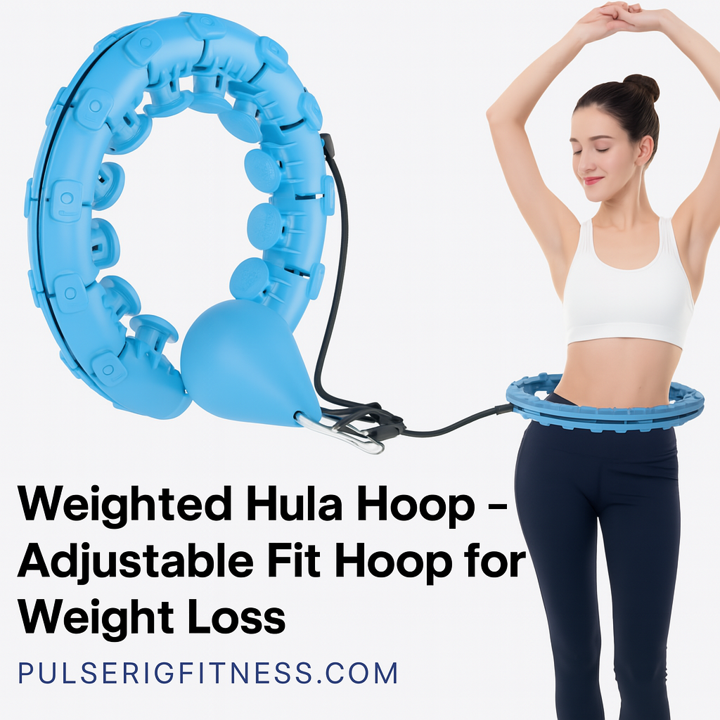 Pulserig Weighted Hula Hoop – Adjustable Smart Fit Hoop for Core and Weight Loss
