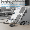 Push up board with resistance bands and digital timer for home fitness workouts