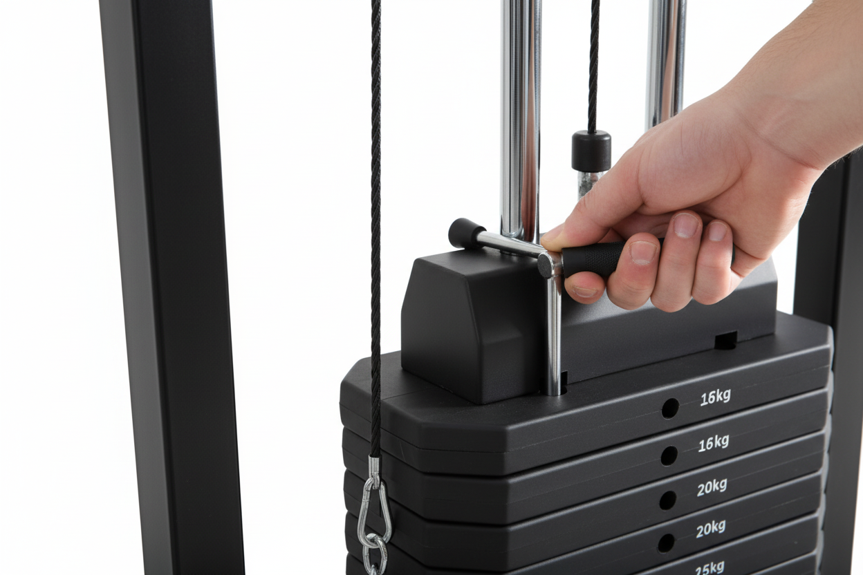 Adjustable Weight Stack Mechanism Close-Up