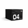 Black foam plyometric box 60cm height numbered 04 for professional gym workouts