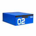 Blue foam plyometric box 30cm height numbered 02 for jump training workouts