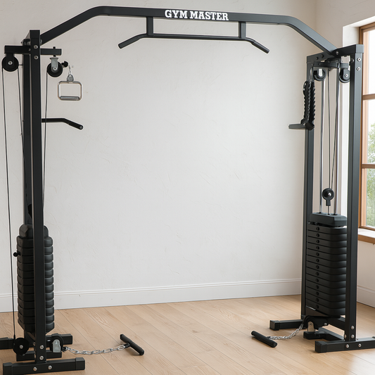 Gym Master 180kg cable crossover machine with multi-station pull-up cage