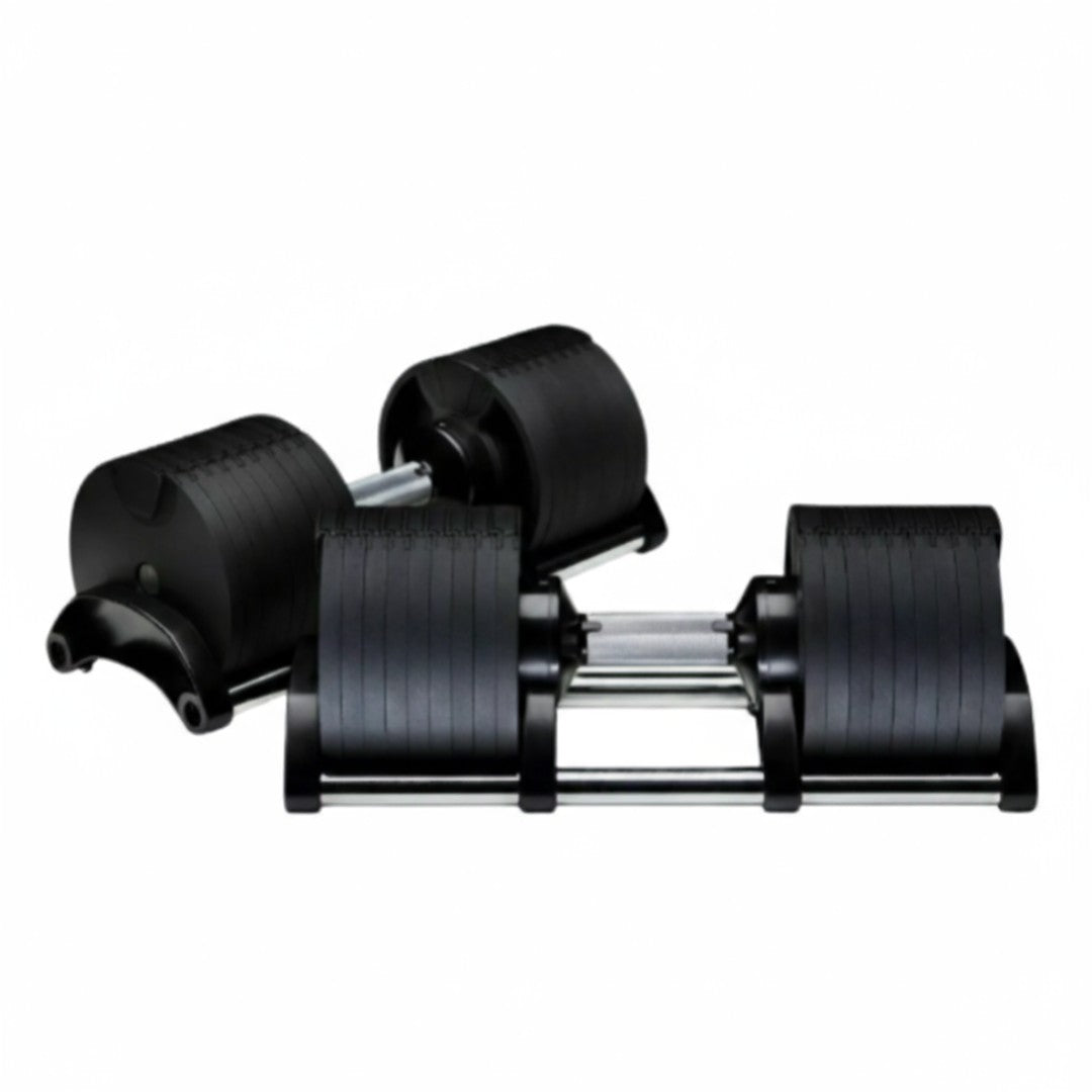 Pulserig adjustable dumbbell set with multiple weight plates