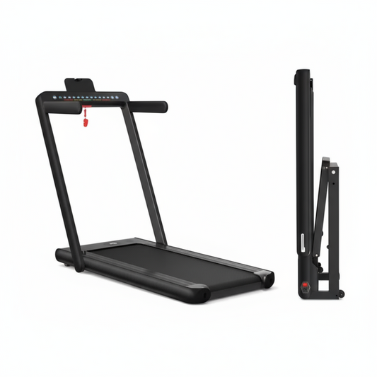 PulseRig 2-in-1 Electric Folding Treadmill with Bluetooth - 0.75HP Motor, 1-12km/h Speed, Under Desk Walking Pad for Home Gym UK 