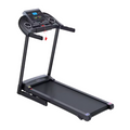 Pulserig folding treadmill compact home running machine angled view