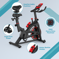 Pulserig exercise bike with adjustable features on image 