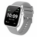 Pulserig Smartwatch in grey with AMOLED display on white background