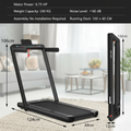 PulseRig folding treadmill in ultra-compact folded position - 12cm height space-saving storage