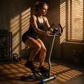 Compact stepper machine for home cardio and leg training