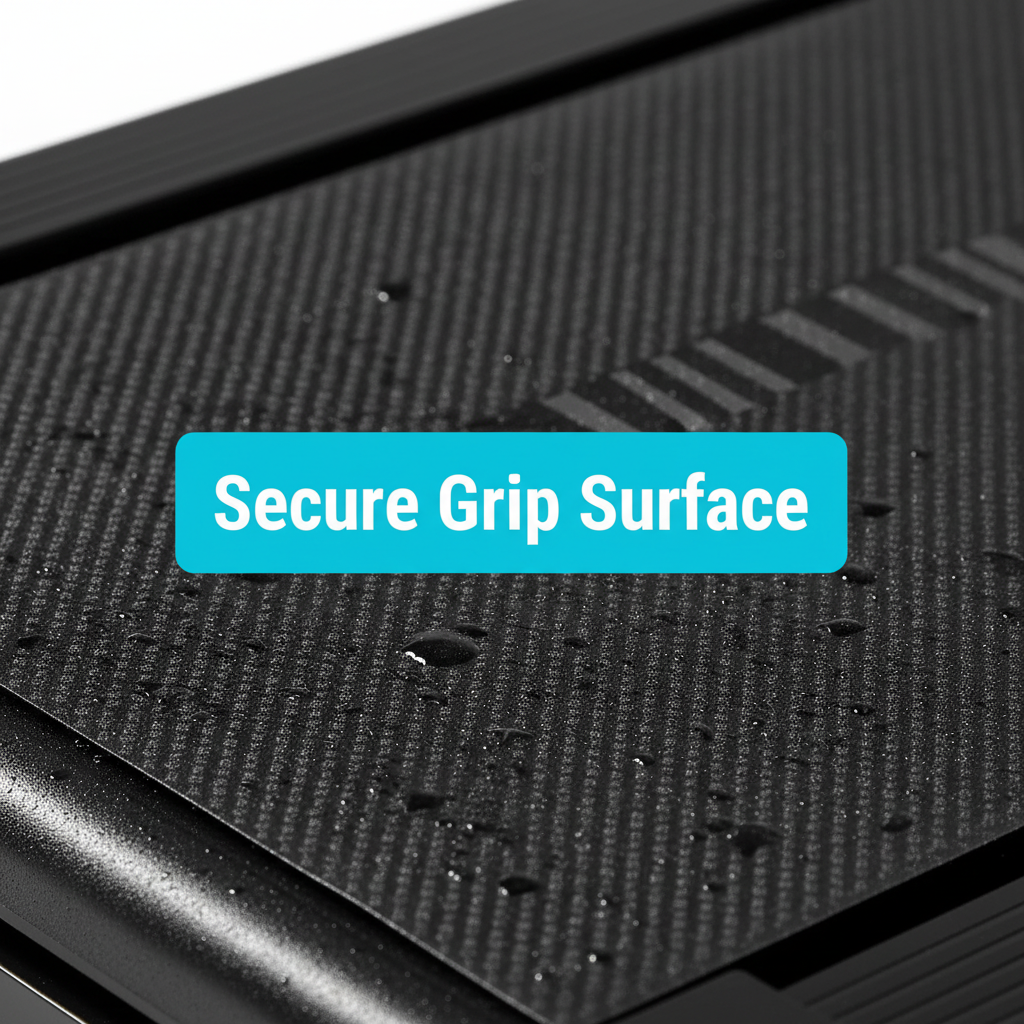 Walking pad treadmill anti-slip surface secure grip portable safe home fitness