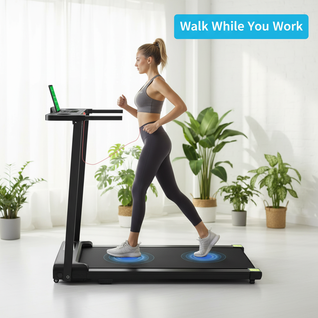 Walking pad treadmill home fitness living room portable workout equipment