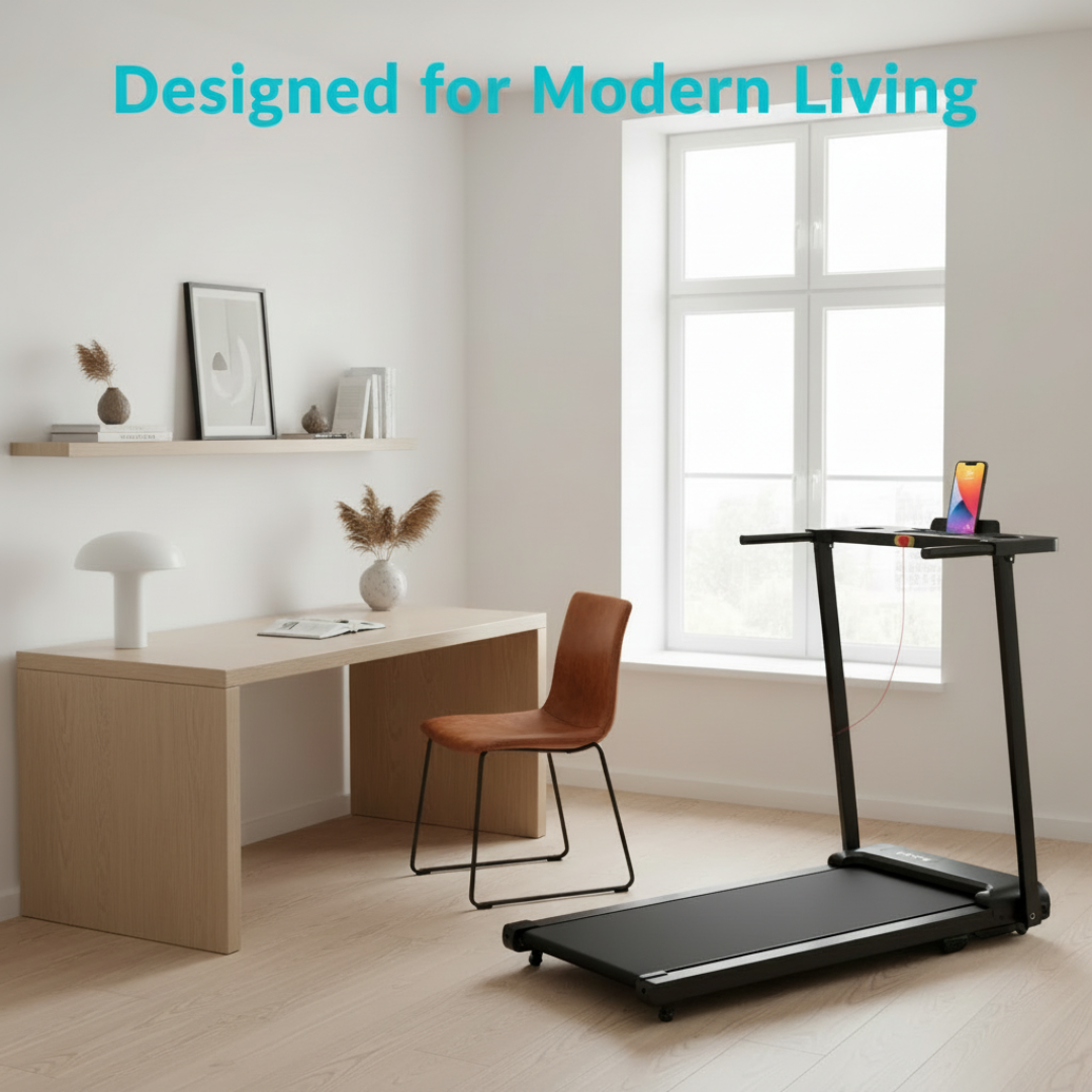 Walking pad treadmill modern Scandinavian office portable minimalist home fitness