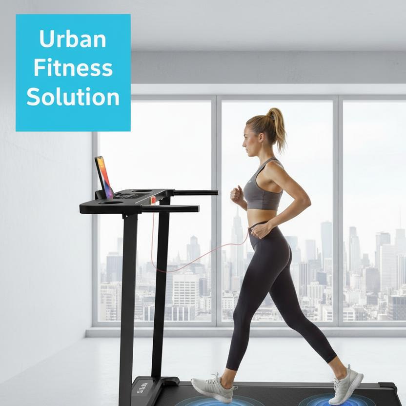 Walking pad treadmill urban apartment fitness portable compact city living
